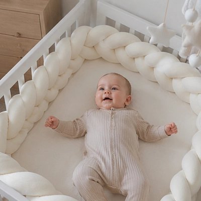 Tour de lit tresse protège bébé