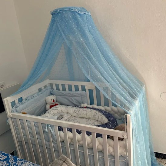Ciel de lit bébé _bleu foncé