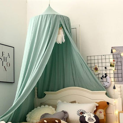 Ciel de lit bébé -vert citron lavable