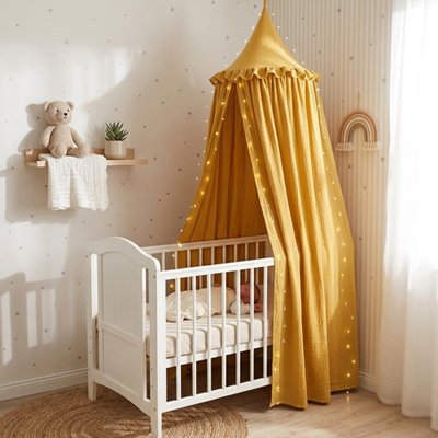 Ciel de lit- jaune lavable 