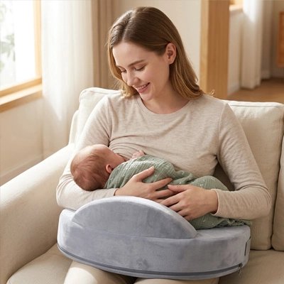 Coussin d'allaitement avec un maman qui allaite