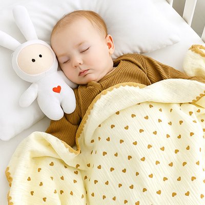 Couverture bébé _avec des coeurs