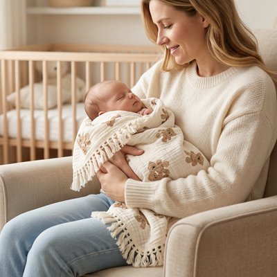 Couverture bébé -douce et confortable pour bébé.
