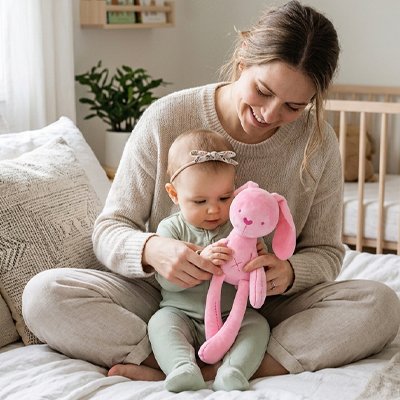 Doudou lapin_ couleur rose