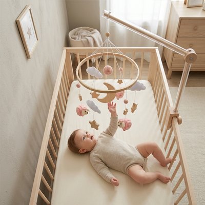 Mobile pour bébé- hauteur et angle du bras réglables 