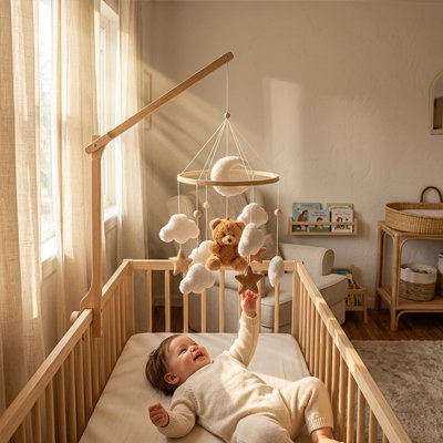 Mobile pour bébé- S'adapte à différents types de lits
