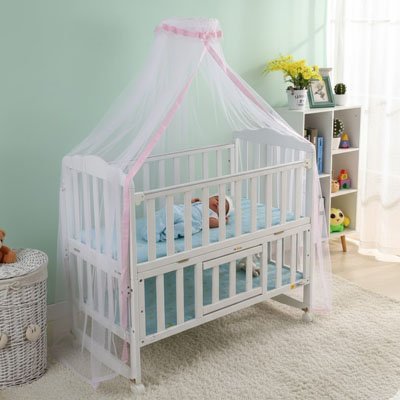 Moustiquaire lit bébé -bien endormi et confortable.