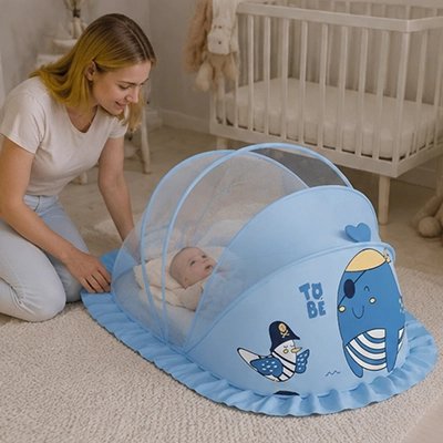 Moustiquaire lit bébé- conception légère pliable permettant un transport facile d'une pièce à l'autre