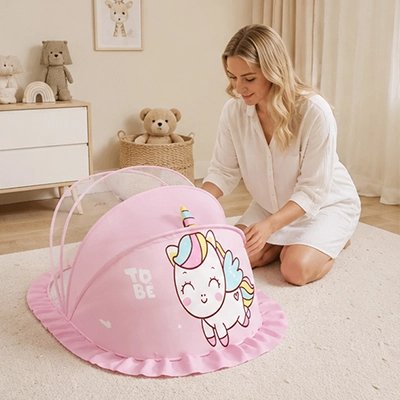 Moustiquaire lit bébé- Protection intégrale: structure avec voile moustiquaire fine