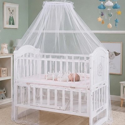 Moustiquaires lit bebe- Tissus transparent une surveillance visuelle constante de l'enfant