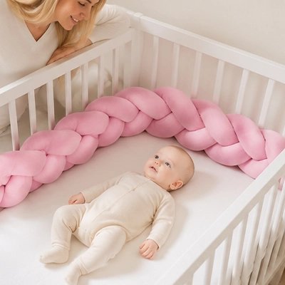 Tresse de lit avec un bébé à l,interieur