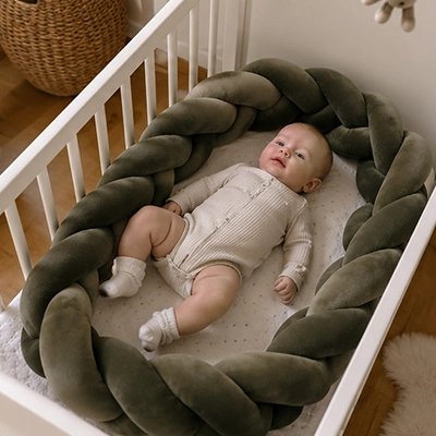 Tresse de lit avec un bébé qui dort
