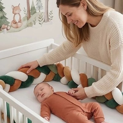 Tresse de lit avec un maman qui souri