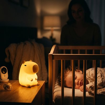 Veilleuse bébé -câbles accessibles pendant l'utilisation