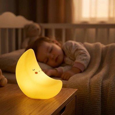 Veilleuse bébé- forme lune