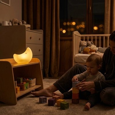 Veilleuse bébé-sans fil et rechargeable