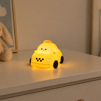 Veilleuse bebe-Taxi jaune